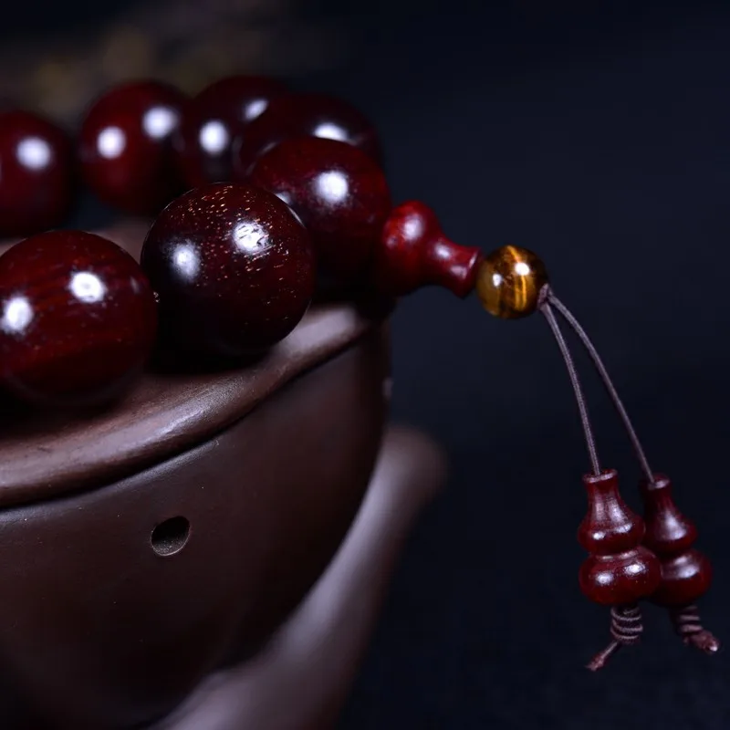 Оптовая продажа аутентичные деревянные браслеты Lobular из красного сандалового