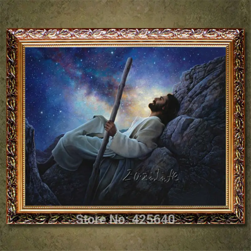 Картина-портрет наклейка на стену с изображением Христоса Иисуса жикле | Дом и