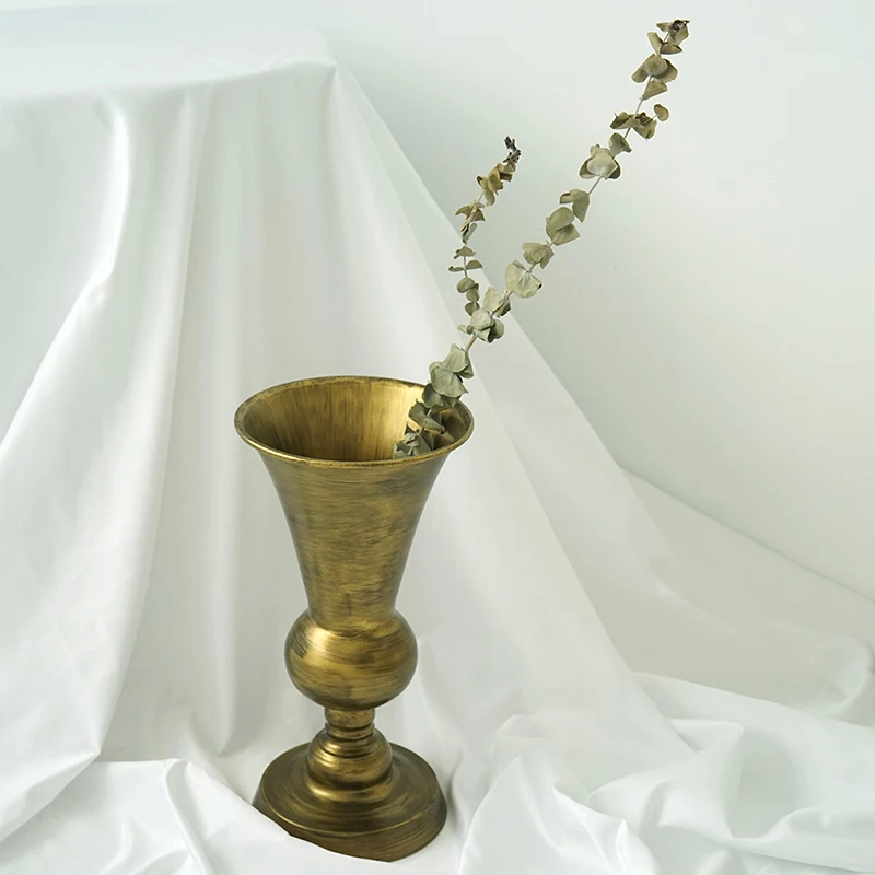 

SWEETGO Flower Vase Vintage Ins Style 33.5cm Height Party Supplier Dried Flower Arranging Vessel Flower Organ Home Decorating