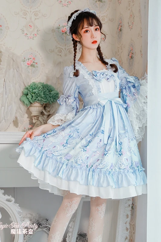 Лебединое озеро ~ милый расклешенный рукав Фотофон Волшебная Чайная