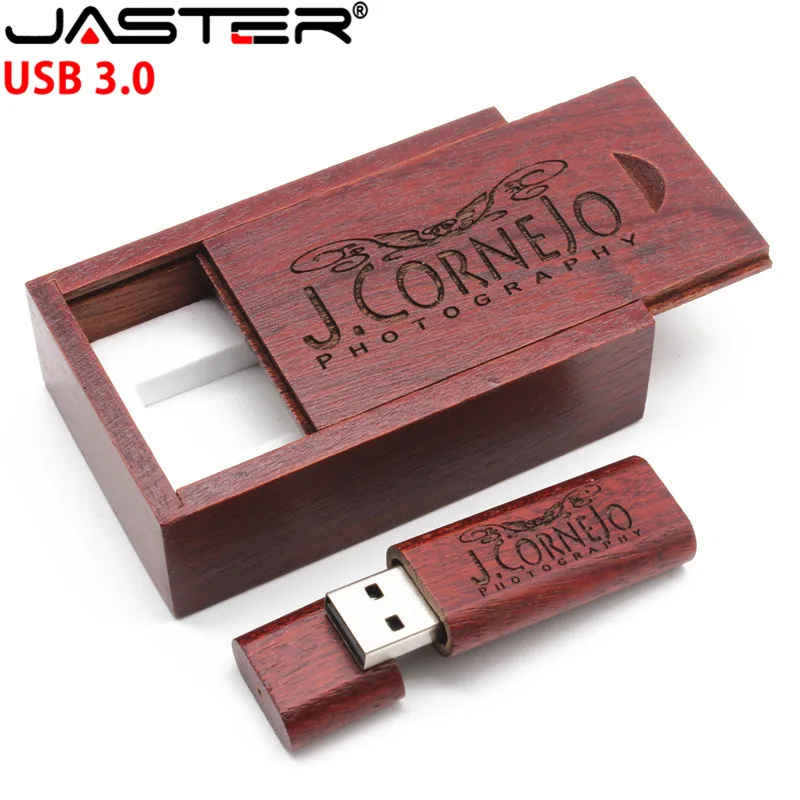 JASTER USB 3 0 деревянный + коробка флэш накопитель драйвер pendrive 4 ГБ 8 16 32 карта памяти