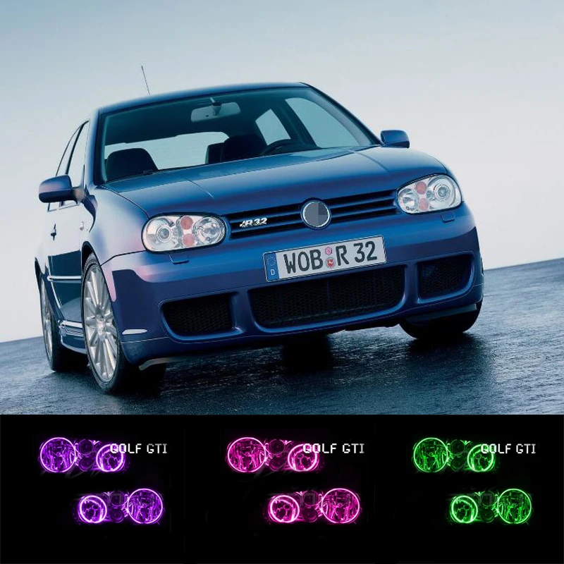 Для Volkswagen golf 4 GT RGB светодиодный комплект фар ангельские глазки Стайлинг