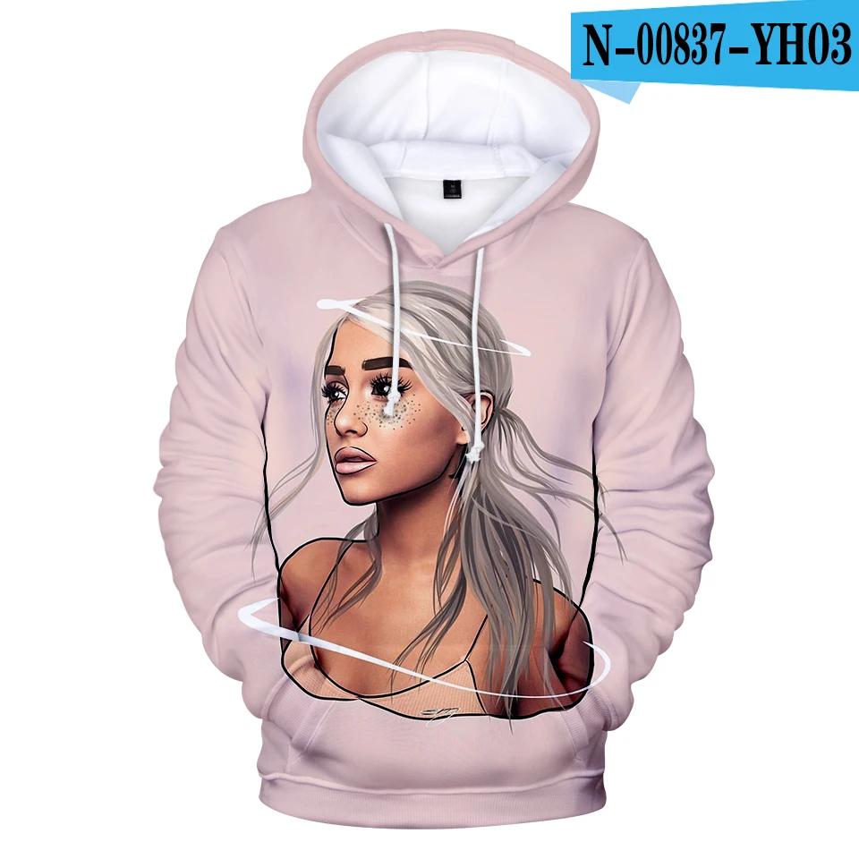 Frdun Tommy 3D Ариана Гранде толстовки Толстовка Kpop повседневное Мода Kpop Хип Хоп известный певица Amrican теплая толстовка - Цвет: N00837