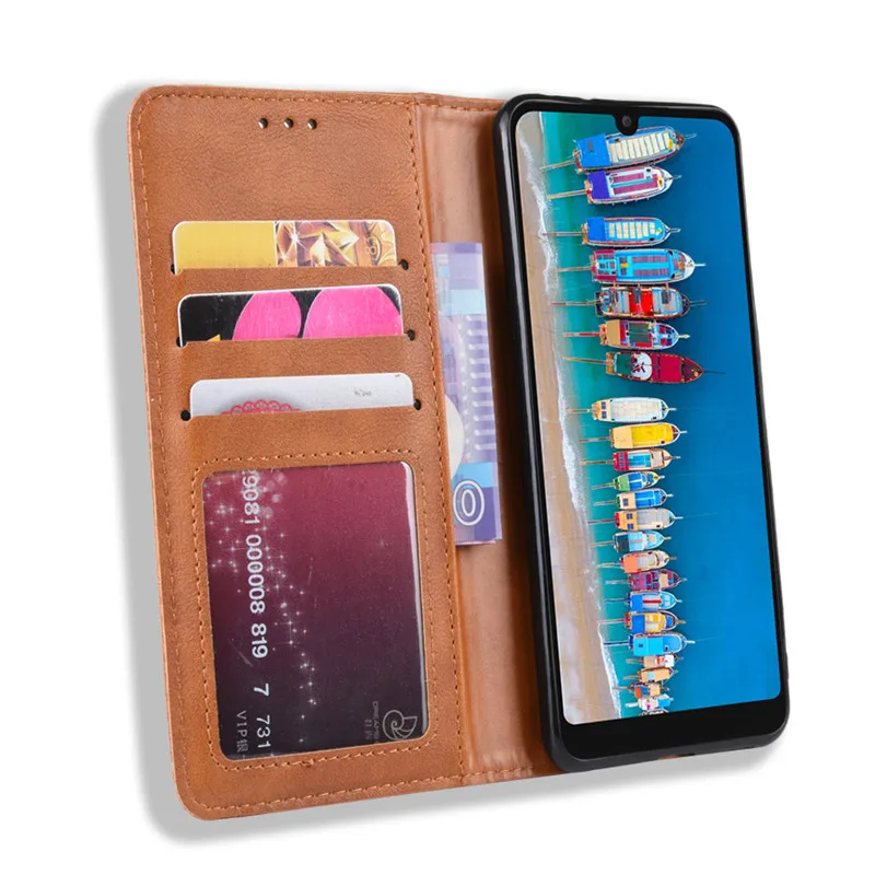 Чехол Alcatel 3, флип, винтажный стиль, PU кожаный бумажник, чехол для телефона Alcatel 3 5053Y 5053D 5053 K, чехол