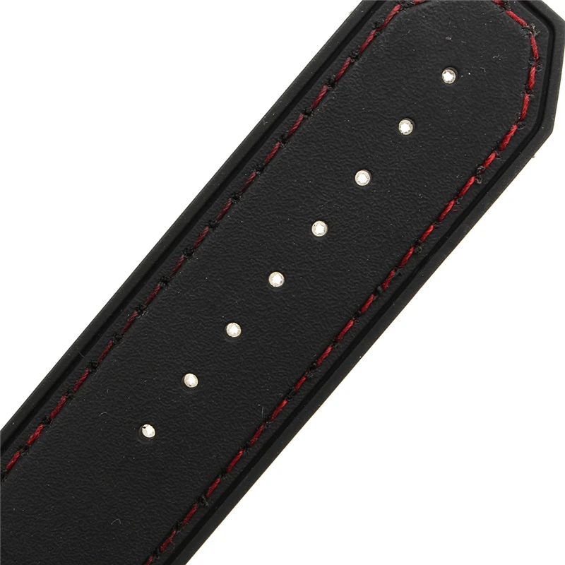 Ремешок для часов 30 мм силиконовый резиновый черный запасной водонепроницаемый