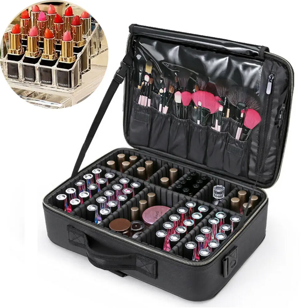 1 шт. профессиональная большая косметичка чехол на молнии органайзер с ручкой