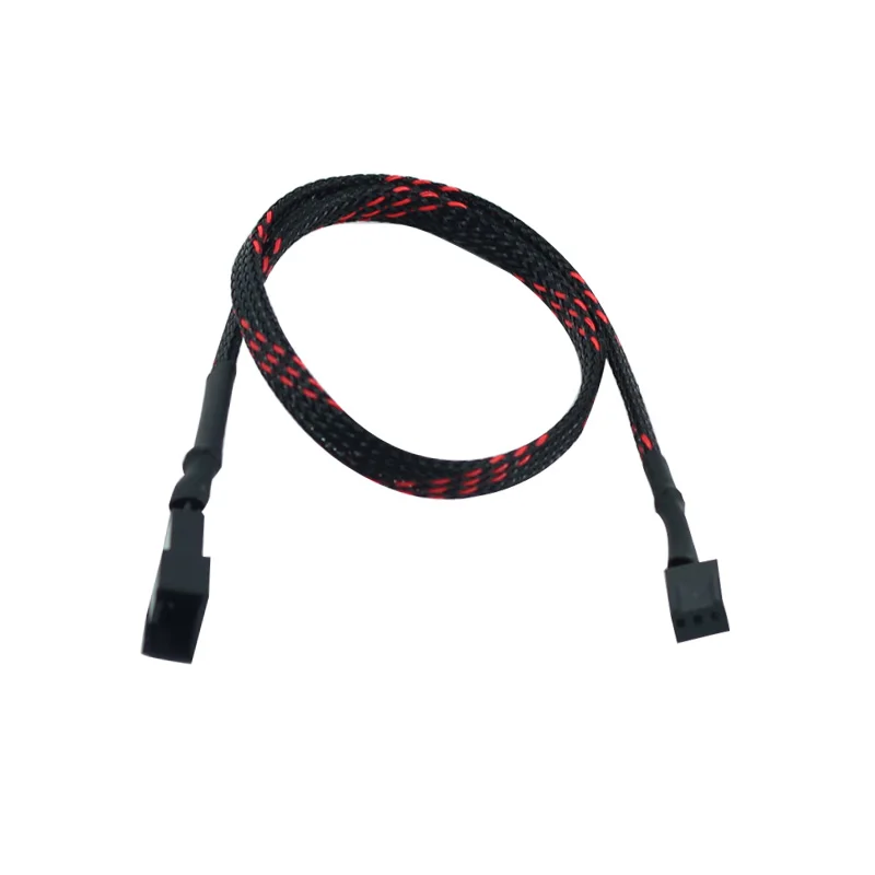 1 шт. новый черный рукав 4pin IDE Molex к 4 портовому 3Pin/4Pin охлаждающий вентилятор кабель