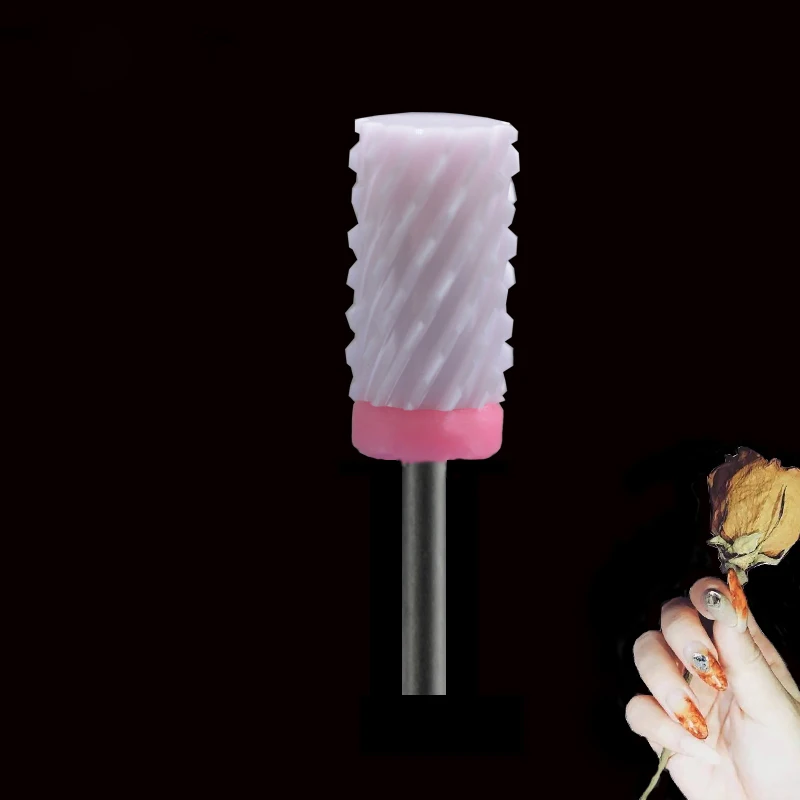

Pink Ceramic Nail Drill Bit - Large Barrel Bit 3XC