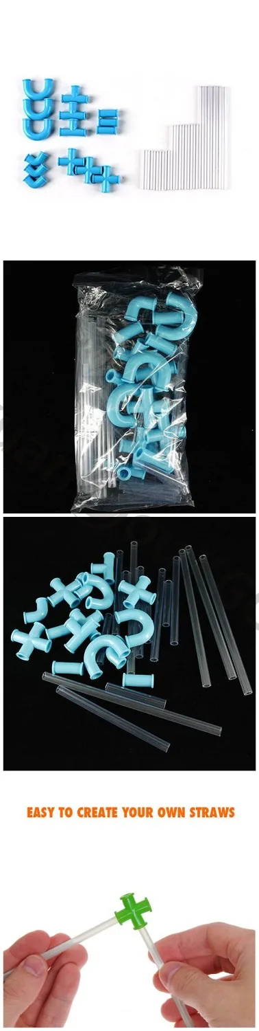 10 комплектов Забавные 3D Силиконовые трубочки для напитков набор трубочек сделай