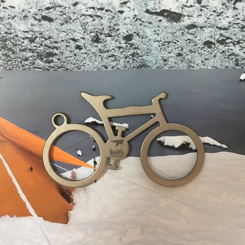 Открывающийся инструмент из титана Keith карабин Линейка карт гаечный ключ