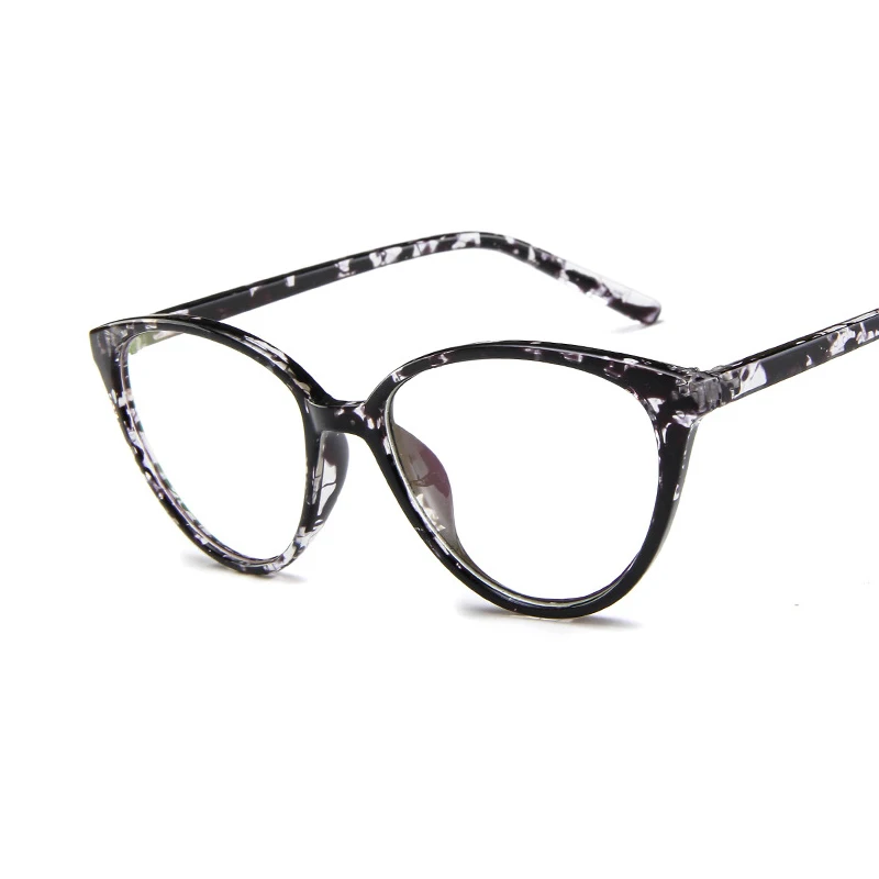 

2019 New cat eye flat mirror fashion trend wild glasses frame Korean version of the retro student full frame glasses frame