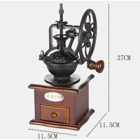 hot manual coffee grinder antique cast iron hand crank coffee mill with grind settings catch drawer