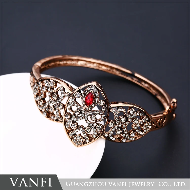 Женские винтажные античные золотые браслеты на запястье с турецким кристаллом |