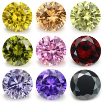 100pcs 0 83 5 aaaaa round brilliant shape white voiletolive purple black pink cubic zirconia stone loose cz small sizes