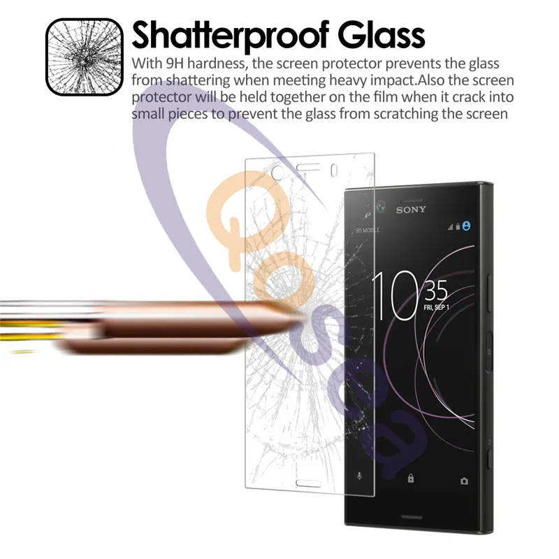 Для sony Xperia XZ1 компактный закаленное стекло 9h премиумная защитная пленка