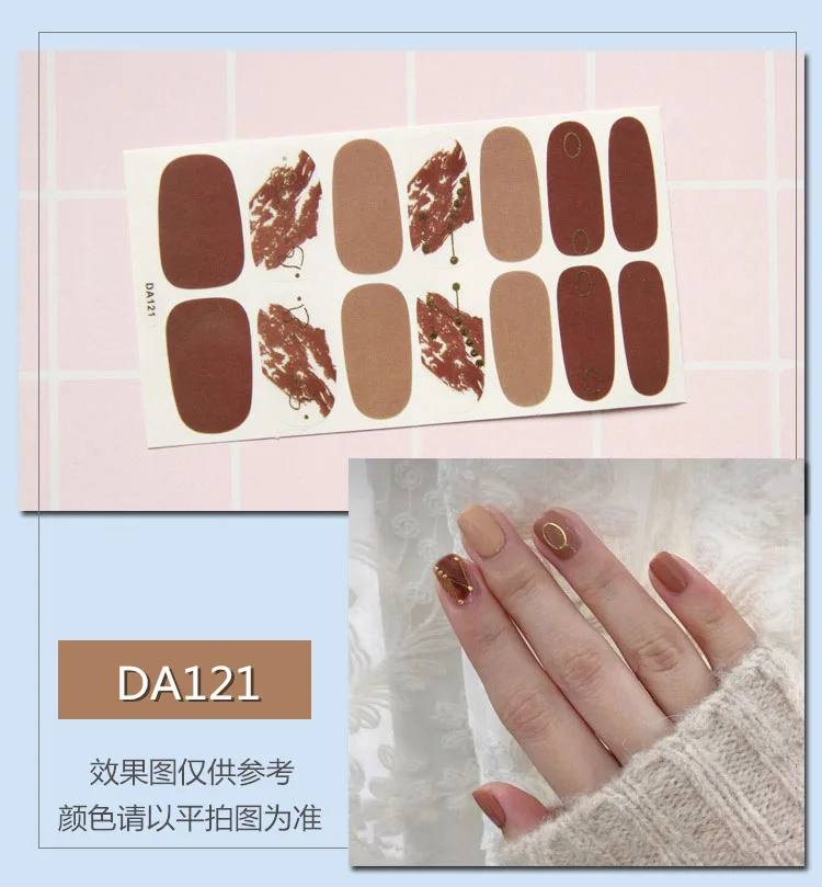 

3 Sheets Nail Art Stickers Full Covered 3D Super Thin Tips Nails Adhesive Decals Manicure Tool Dark Decoration Nails Accessories