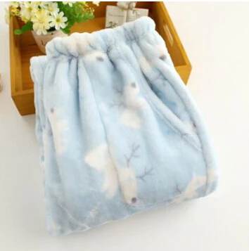 blue deer women Новинка, зимние женские пижамные штаны, фланелевые пижамы muzhskaya, свободные домашние штаны большого размера, пижамные штаны Q721 - Цвет: blue deer women