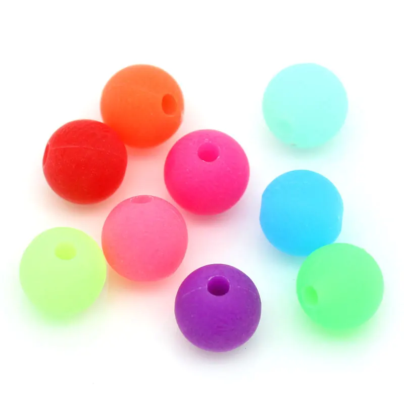 Круглые матовые бусины из акрила 500 шт. для ожерелий браслетов ювелирных изделий 6