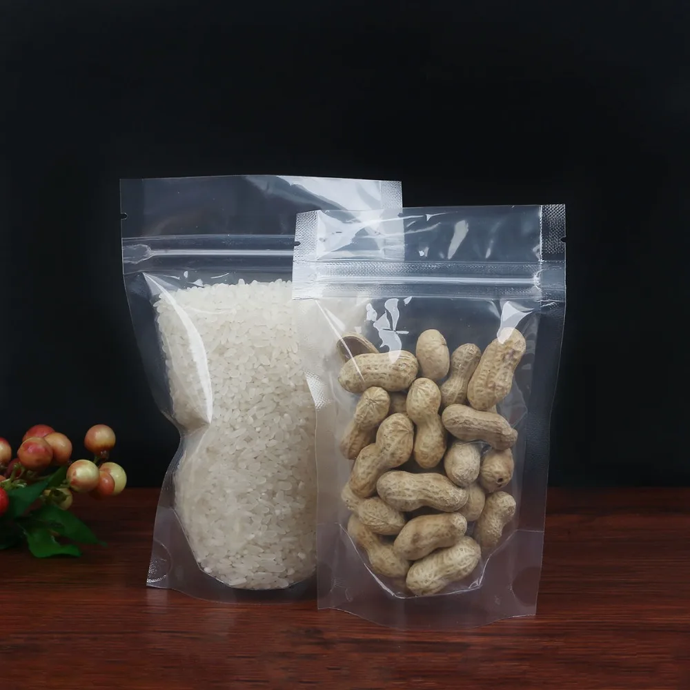 Прозрачные Ziplock мешки с замком на молнии упаковка для хранения продуктов питания