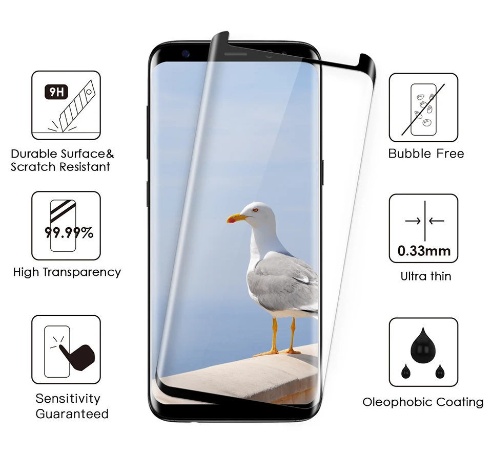 6D защитный Стекло для samsung Galaxy S8 плюс протектор Закаленное Экран S9 защитная