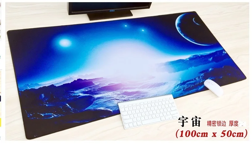 Большой игровой коврик для мыши WESAPPA 100x50/90x40 см XXL с фиксируемыми краями