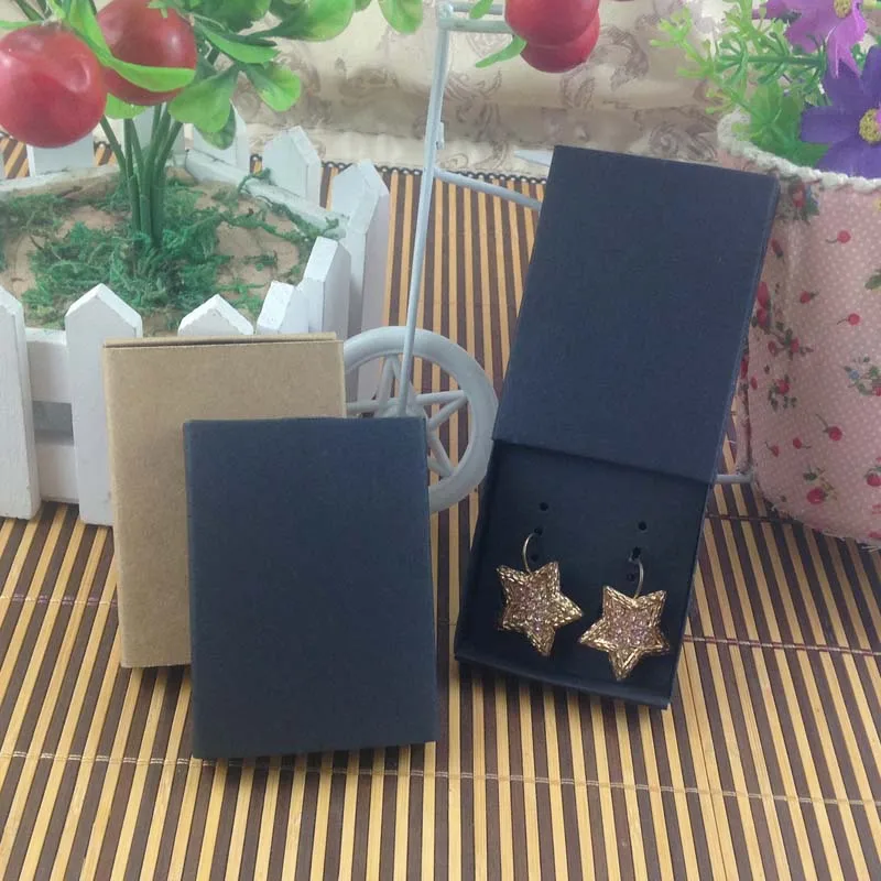 Ювелирные изделия карты 100 шт. + 100pcsbox 7 5*5 4*1 2 см подарок кулон матч серьги чехол