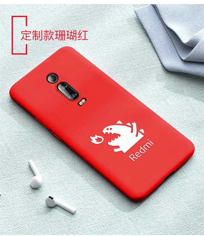 Red Чехол redmi k20, жидкий силиконовый защитный чехол для Monster Specail Edition, мягкий тонкий чехол для Xiao mi redmi K20 pro mi 9 t, чехол s - Цвет: Red