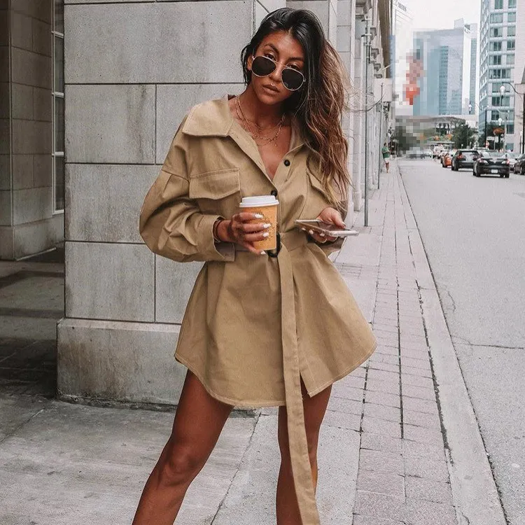 Новый модный Асимметричный свободный женский плащ однотонный элегантный