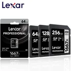 Карта памяти Lexar SD, 64 ГБ, 128 ГБ, 256 ГБ, 250 дюйма