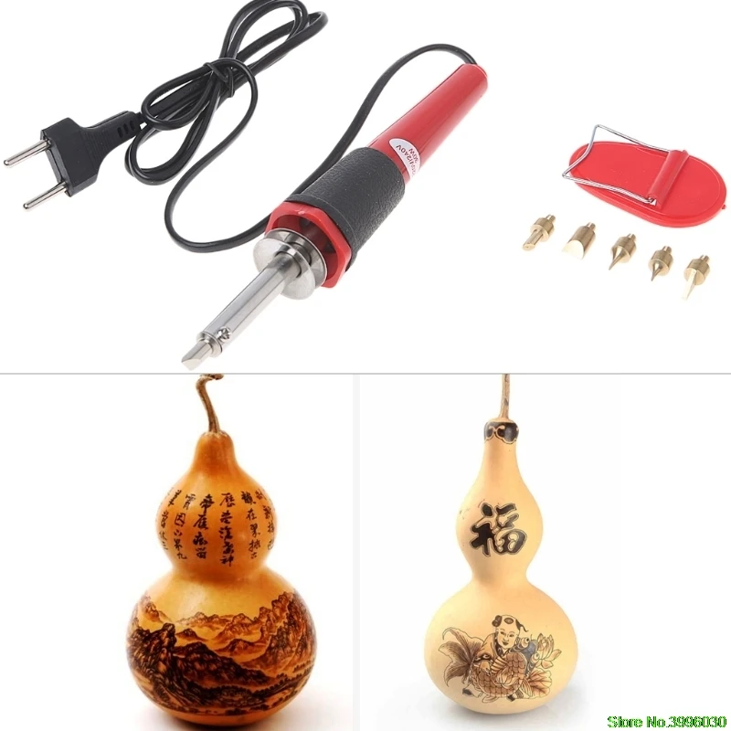 Древесная пирография набор инструментов 30 Вт паяльник с набором дровяная