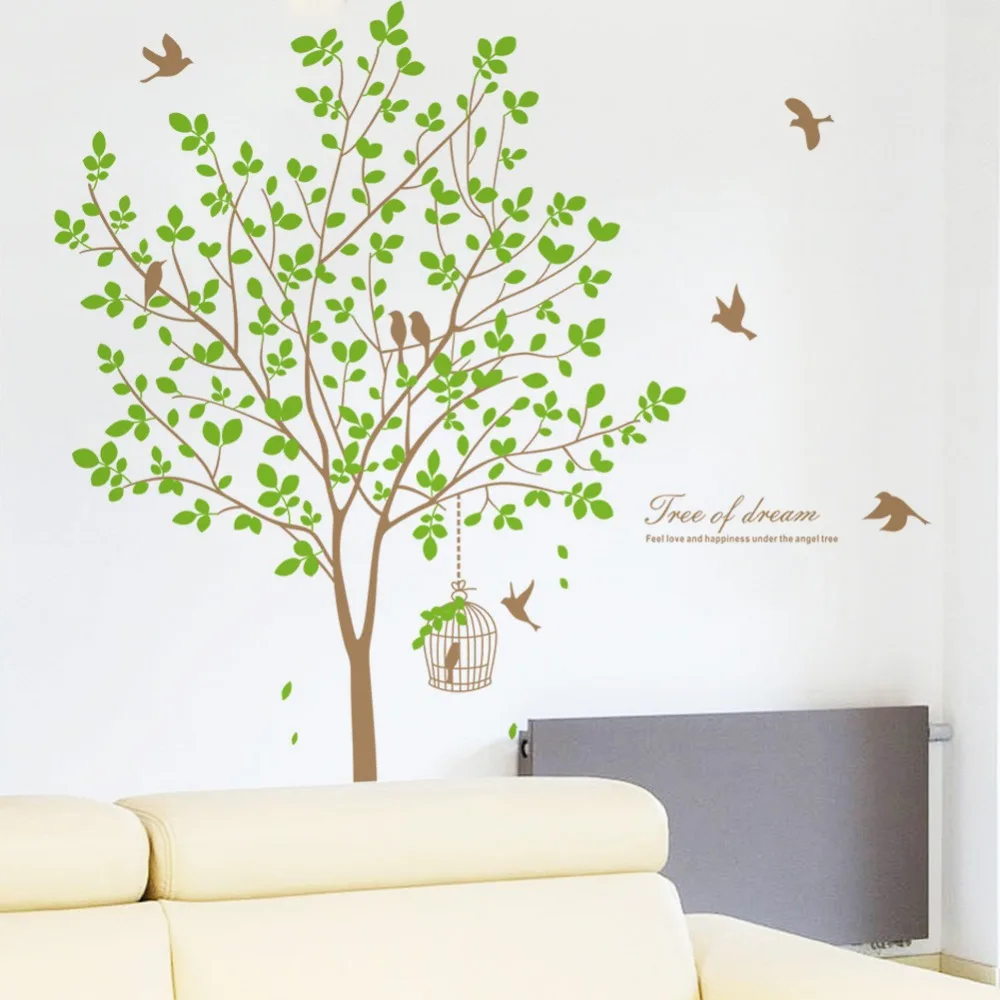 Элегантные виниловые наклейки на стену с изображением дерева для домашнего