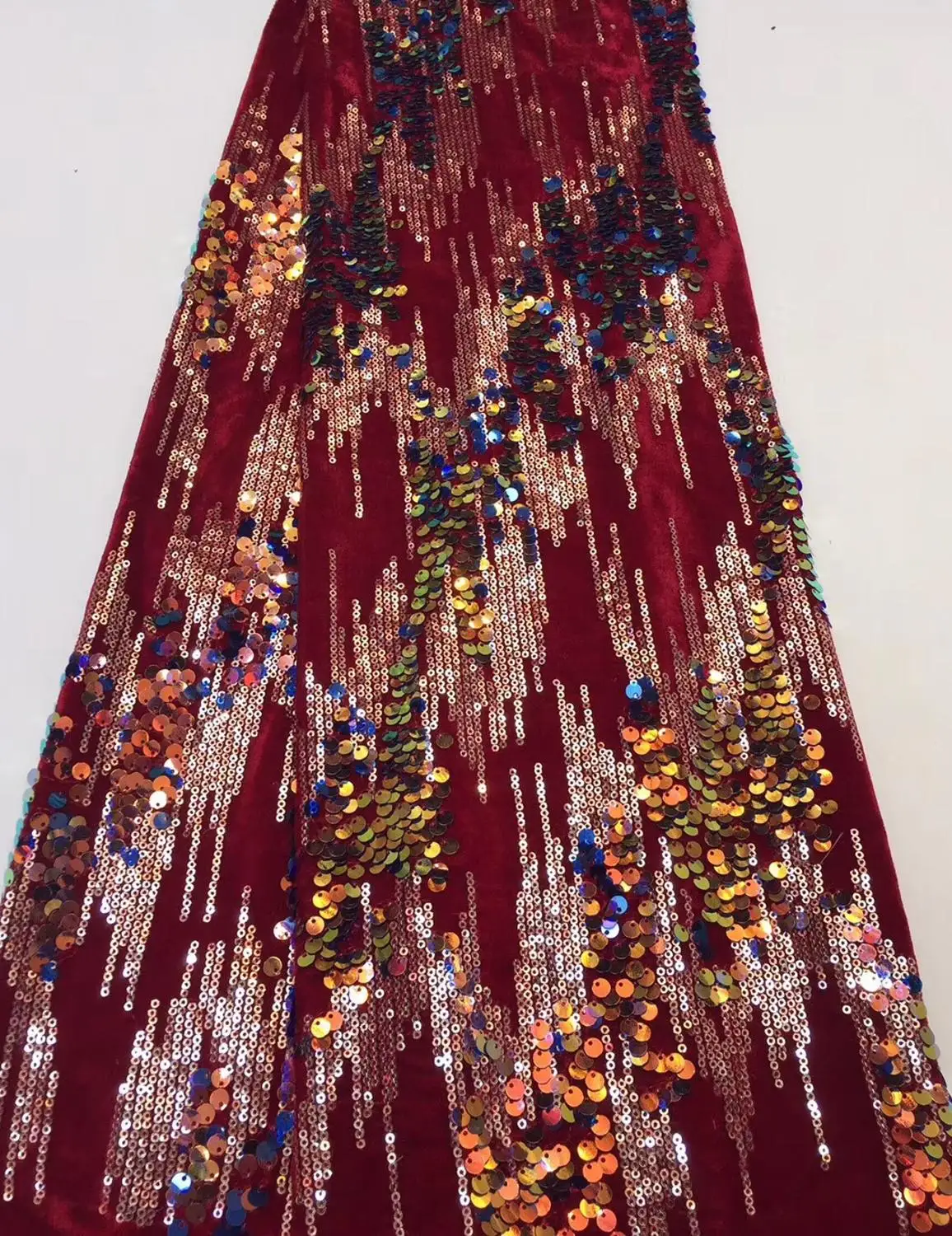 Кружевные ткани с блестками кружевные разноцветными листьями модные