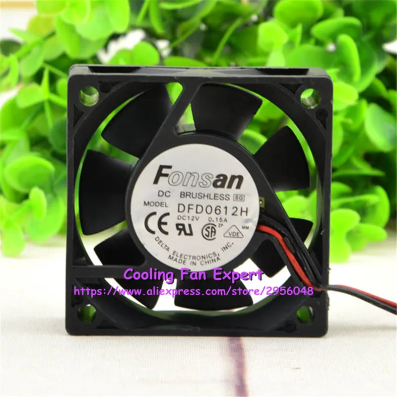 DFD0612H Вентилятор охлаждения с двойным шариковым подшипником DC 12V 0.15A 6020 6 см 60*60*20 мм
