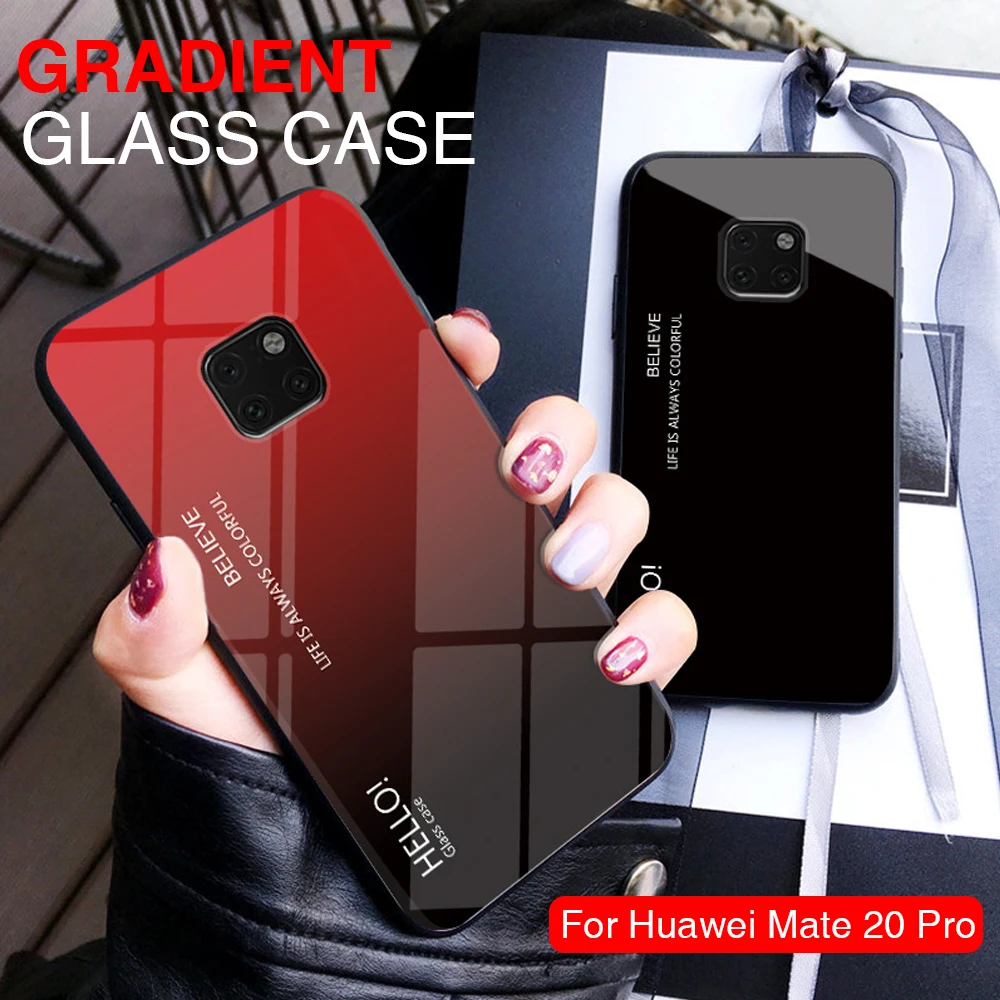 Для Huawei Mate 20 Pro Чехол стеклянный Роскошный чехол для Honor 8X Max 9 10 Lite 7X 7A Coque P20 Nova 3 3i X |