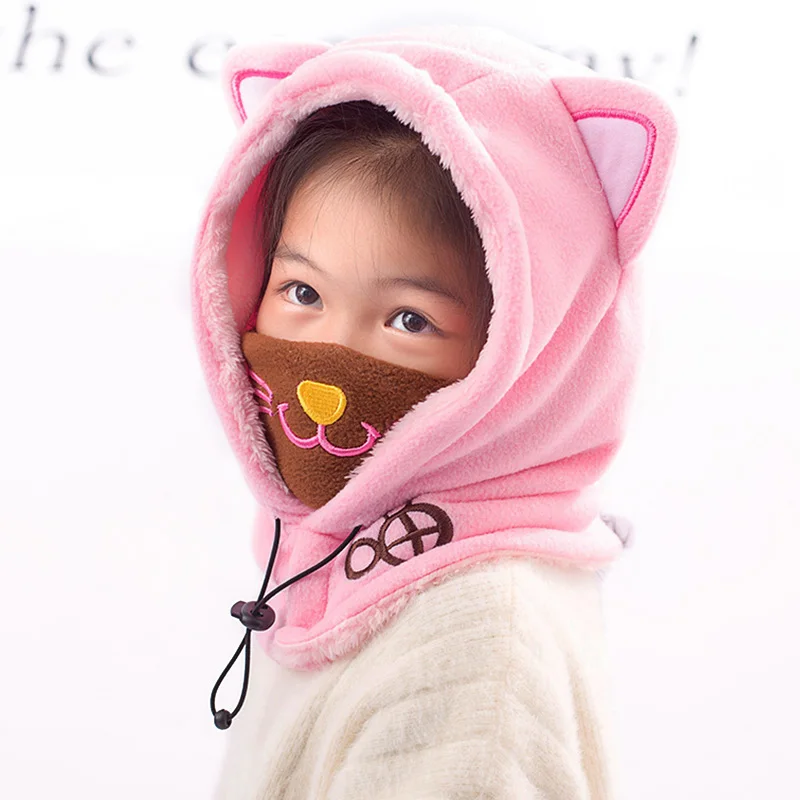 Детская зимняя шапка ZMAFOX для малышей Флисовая Балаклава детская шапочка Шейная