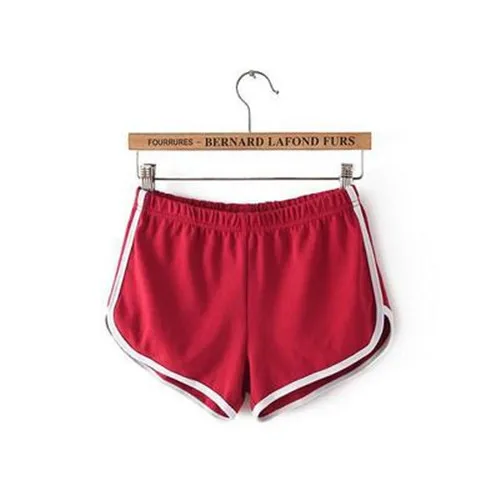 Wine red UG, женские шорты для фитнеса, йоги, эластичная талия, обтягивающие, спортивные, дышащие, для тренировок, спортивная одежда, для бега, фитнеса, спортивные шорты - Цвет: Wine red