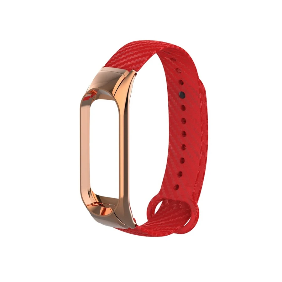 Углеродное волокно для Mi Band 3 ремешок Xiaomi цветной силиконовый Браслет 2 умные
