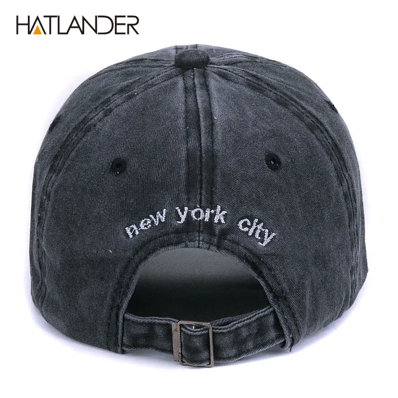 [HATLANDER] бейсболка из хлопка с песочной промывкой, шапка для женщин и мужчин, винтажная шапка для папы, Нью-Йорк, с вышитыми буквами, уличные спортивные кепки