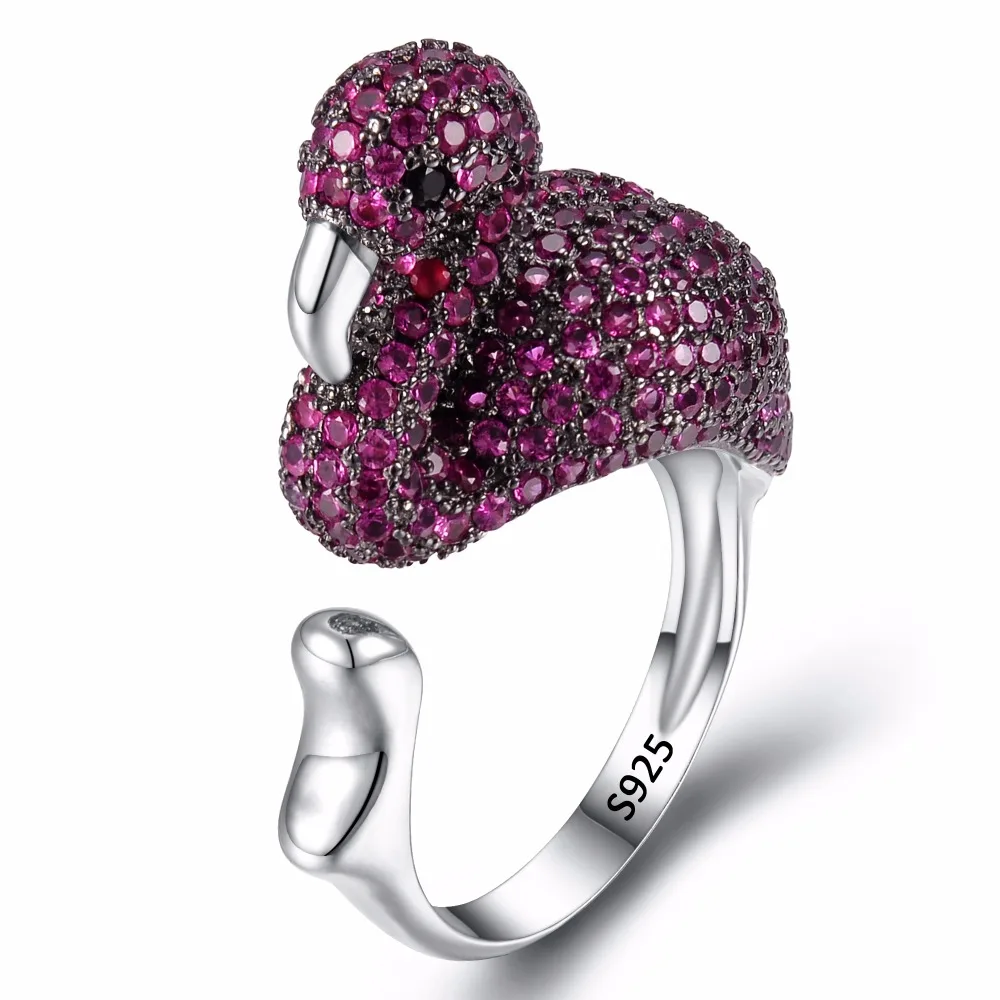 Кольцо для коктейлей Tuliper из серебра 925 пробы с кубическим цирконием|statement ring|fashion