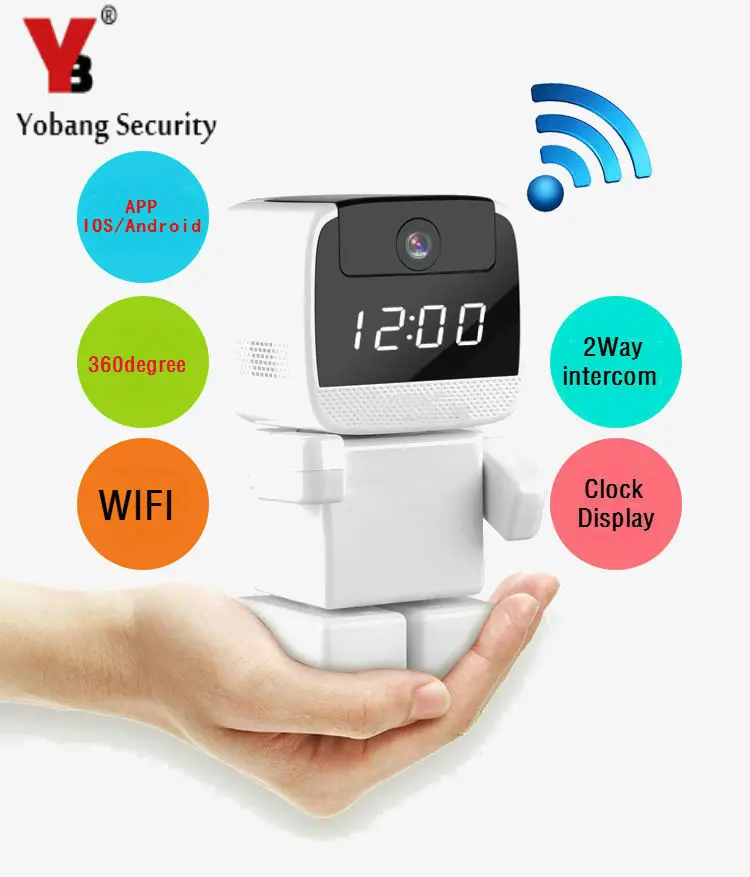 Yobangsecurity 960 P 360 градусов мини робот Wi-Fi Беспроводной P2P сети ip Камера Главная