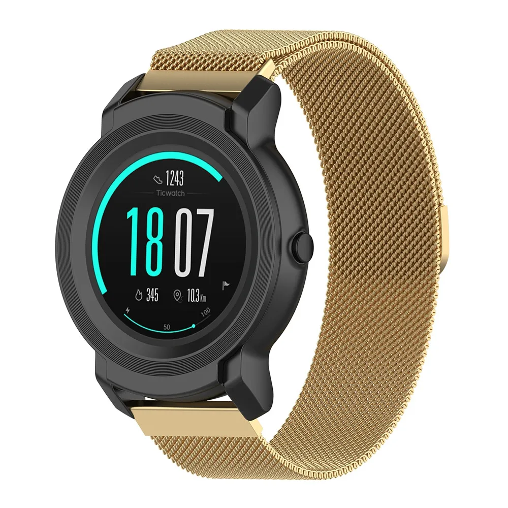 Миланская металлическая сетка из нержавеющей стали сменный ремешок для Ticwatch E2