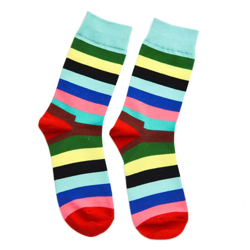 Ретро Спорт Фитнес Носки для девочек Швеции Стиль контрастирует Цвет узоров
