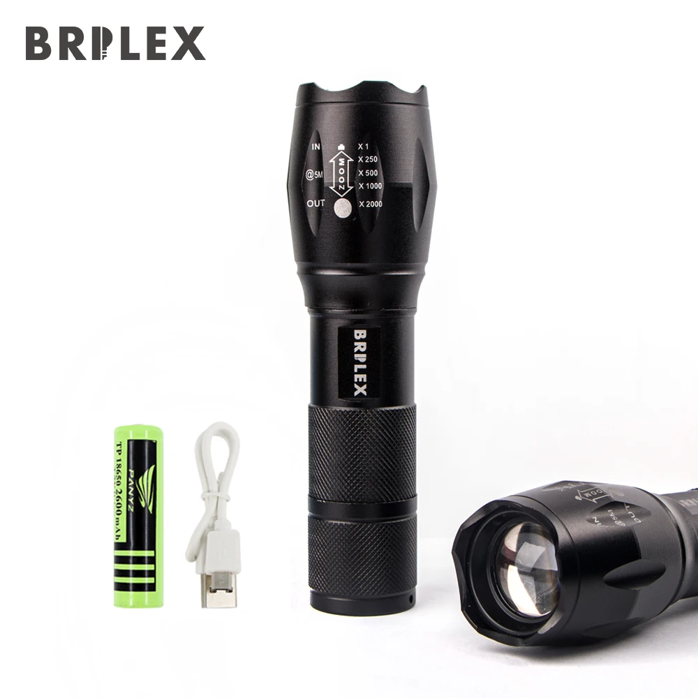 BRILEX светодиодные фонари перезаряжаемый портативный тактический фонарик 6
