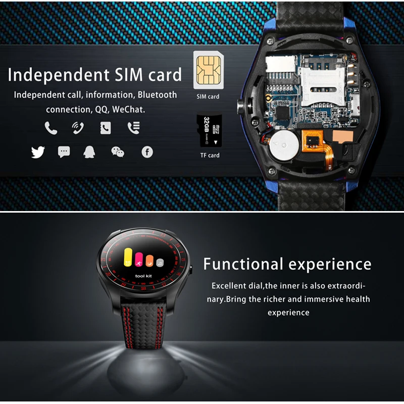 Мужские умные часы VAORLO с камерой Bluetooth шагомер пульсометр наручные Sim картой для