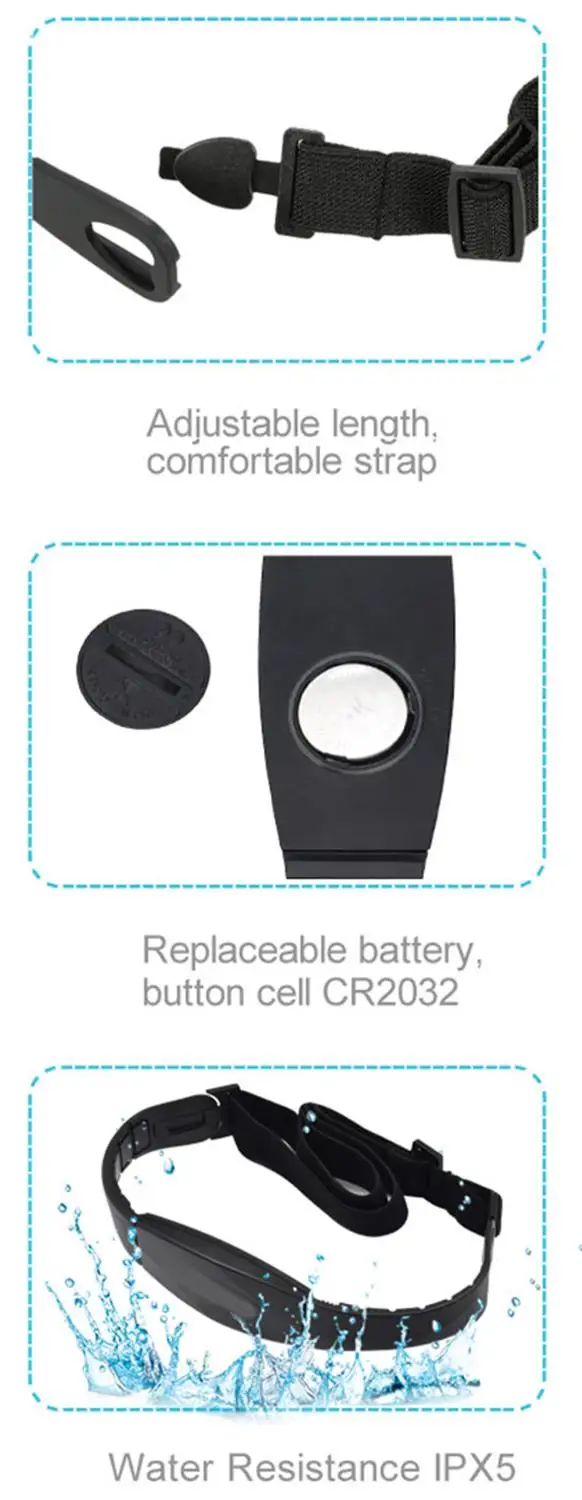 Нагрудный ремень с передатчиком сердечного ритма 5 3 кГц умный цифровой счетчик