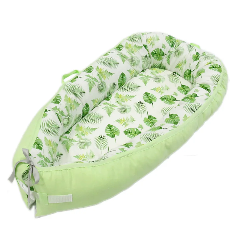 Cotton Baby Bed Portable Detachable Crib Bionic Newborn Sleeping Basket Soft Nest with Bumper Mattress | Мать и ребенок