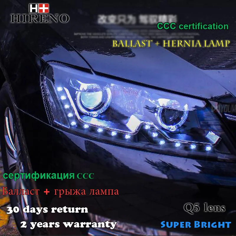 Hireno Car styling Headlamp for 2011-2015 Volkswagen Passat B7 Headlight Assembly LED DRL Angel Lens Double Beam HID Xenon 2pcs |