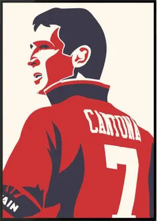 Винтажный Шелковый плакат ERIC CANTONA Настенный декор картина для комнаты