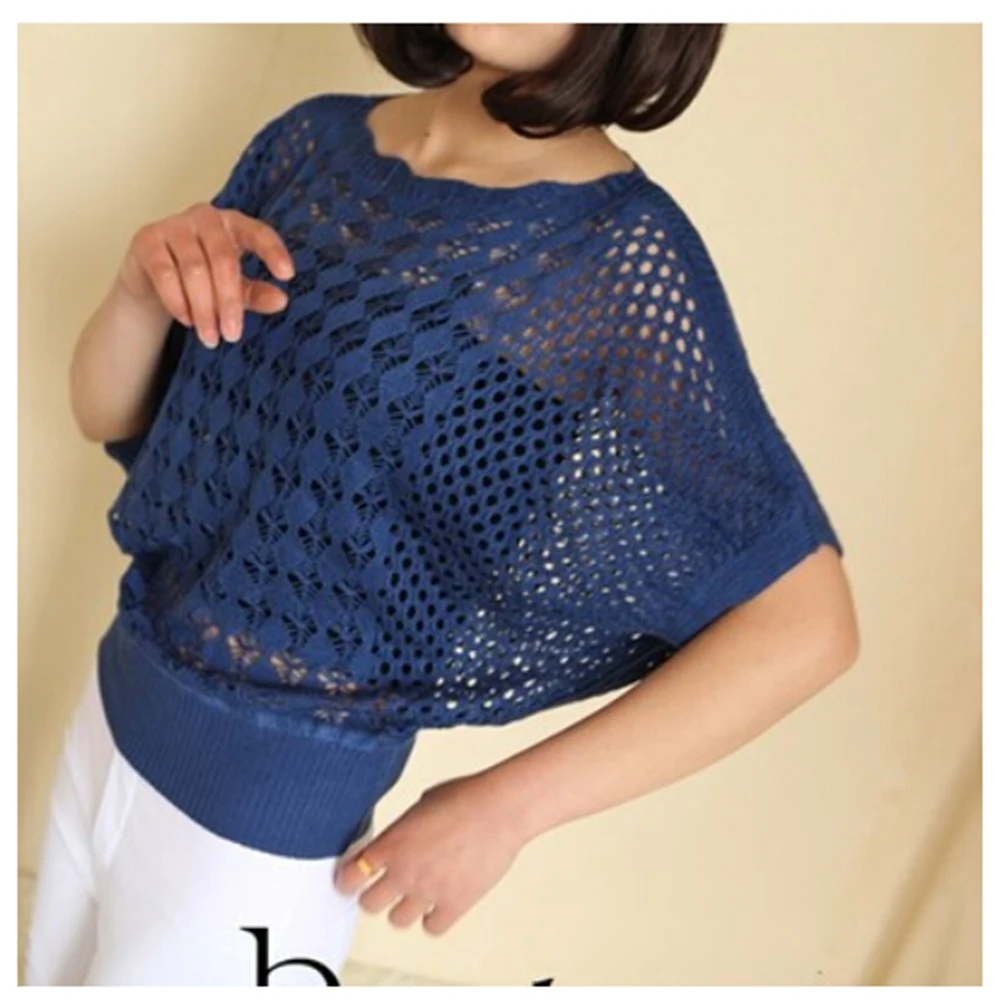 Новый 2016 мода женская одежда конфеты цвета свободной женщины с крючком вязаная