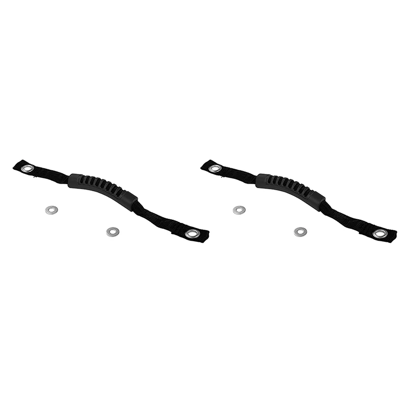 2pcs Black handles SHINEKA подлокотники универсальные 2 шт ручки с отверстием и уплотнительными прокладками для Jeep Wrangler jl jk tj 1997-+ аксессуары - Название цвета: 2pcs Black handles